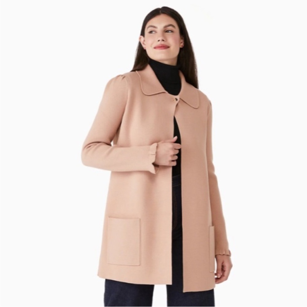 Kate Spade Ruffle Sweater Blazer - Picture 3 of 14